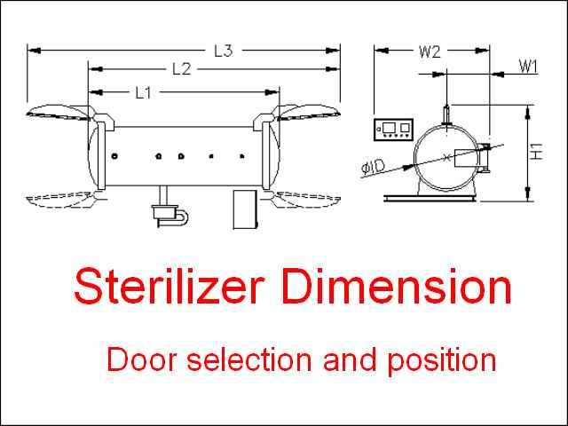 batch autoclave sterilizer size